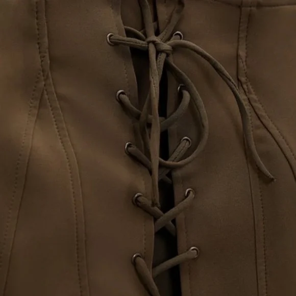 NWT ZARA TIED MINI SKIRT - Picture 3 of 5